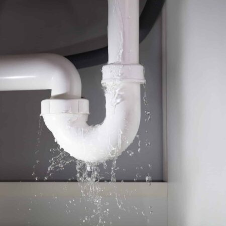 Close-up,Of,Water,Is,Leaking,From,The,White,Sink,Pipe water leaking from a white sink pipe