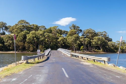 Wallaga,Lake,Bridge,And,Surrounding,Landscape,In,Bega,Shire,,New